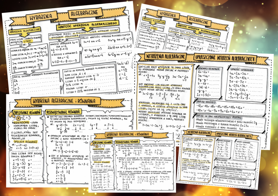 Wyrażenia algebraiczne i równania -klasa 6