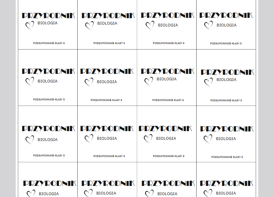 Gra podsumowanie klasy 5. Biologiczne kalambury