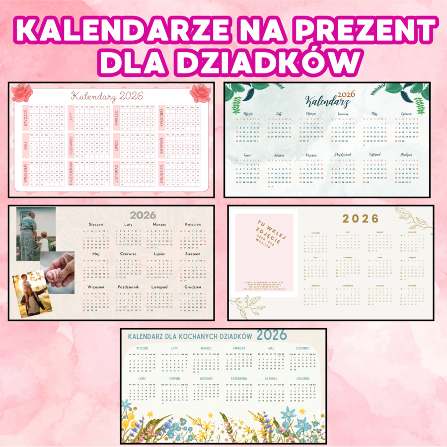 KALENDARZE DLA DZIADKÓW NA PREZENT 2026