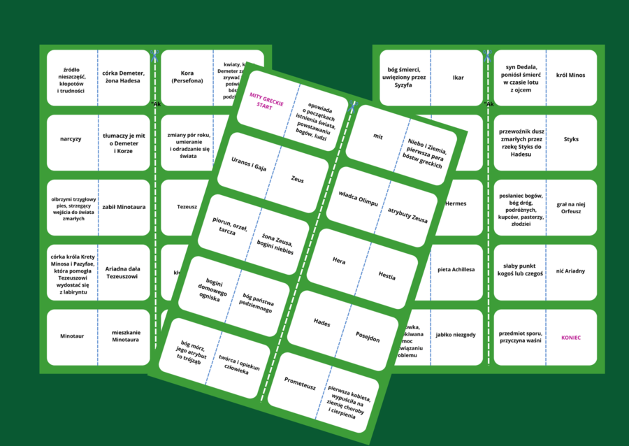 Domino - MITY GRECKIE - mitologia grecka - powtórzenie