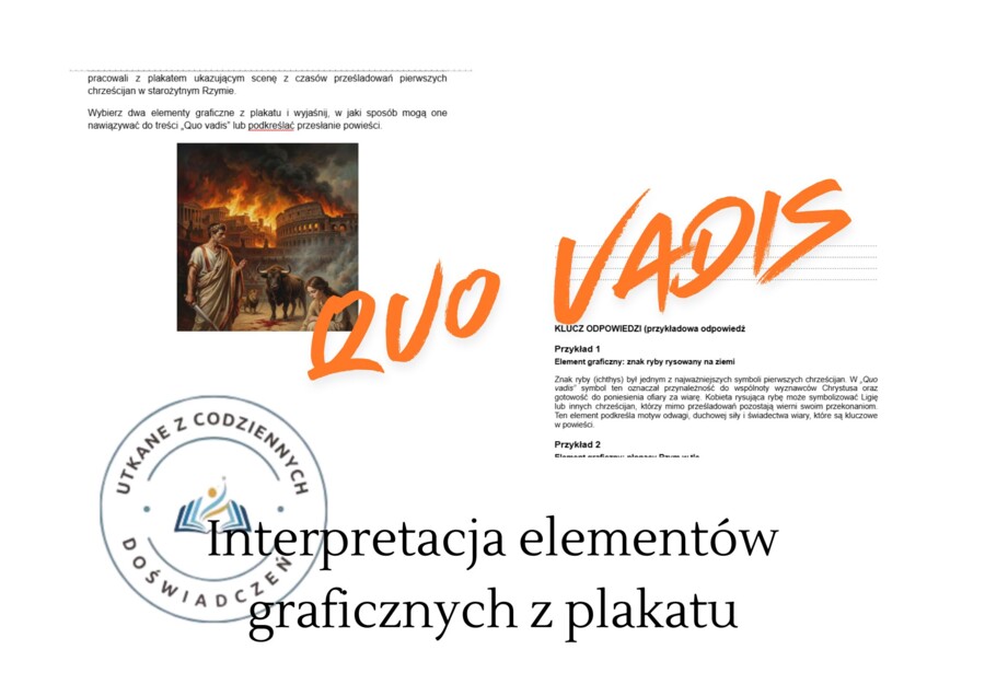 Interpretacja elementów graficznych z plakatu- Quo vadis