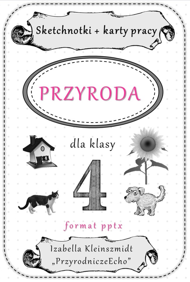 Megazestaw sketchnotek (notatek) i kart pracy na cały rok szkolny do przyrody w klasie 4. Do zestawu dodaję w gratisie linki do niekomercyjnych prezentacji multimedialnych na każdą lekcję
