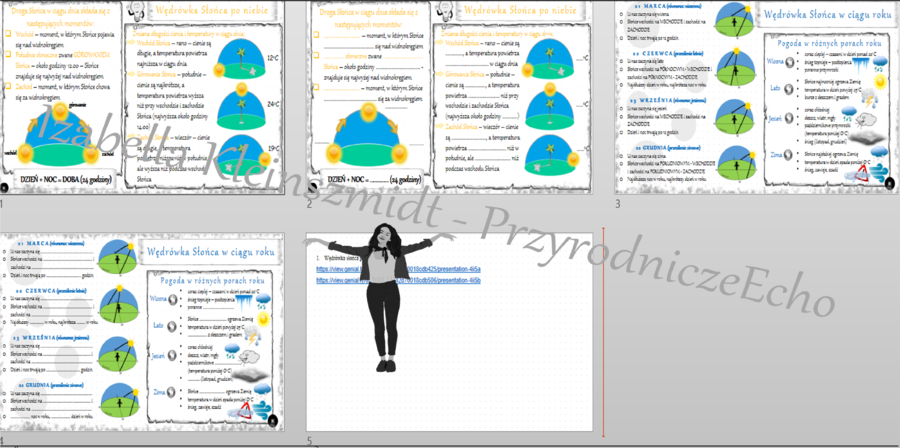 Mini zestaw do tematu „Wędrówka Słońca po niebie”– 2 x sketchnotka + 2 x karta pracy + 2 x gratisowy link do prezentacji multimedialnej niekomercyjnej wykonanej w genial.ly do indywidualnego pobrania i użycia do celów niekomercyjnych. Przyroda 4, dział I