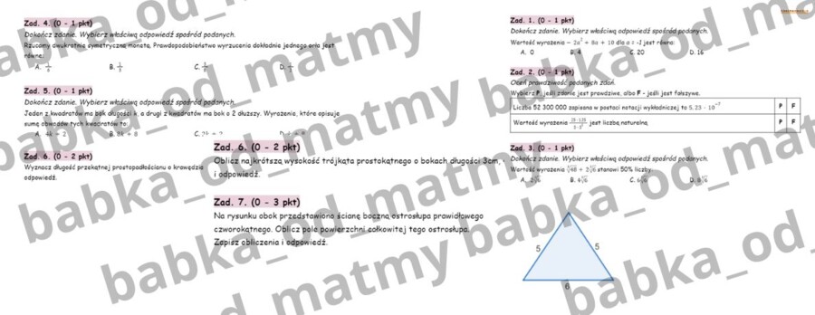 Przygotuj się do E8 z matematyki - zestaw 10 MiniTestów!