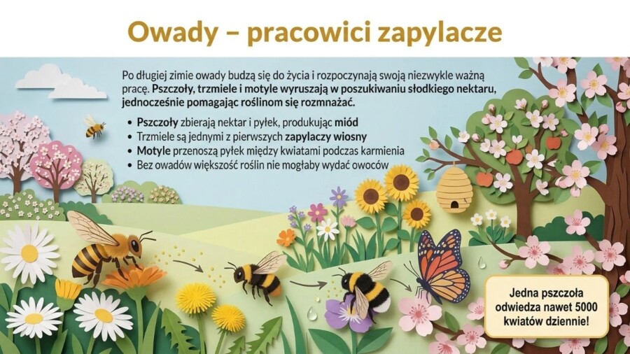 Wiosna - prezentacja, gazetka szkolna, materiały