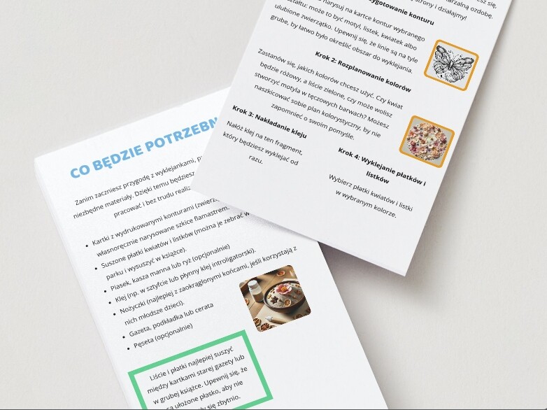 Mini-wyklejanki z naturalnych materiałów