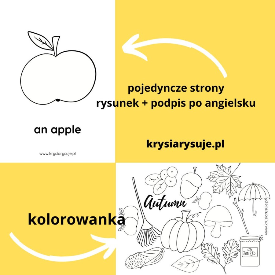 Jesień. Autumn. Kolorowanka