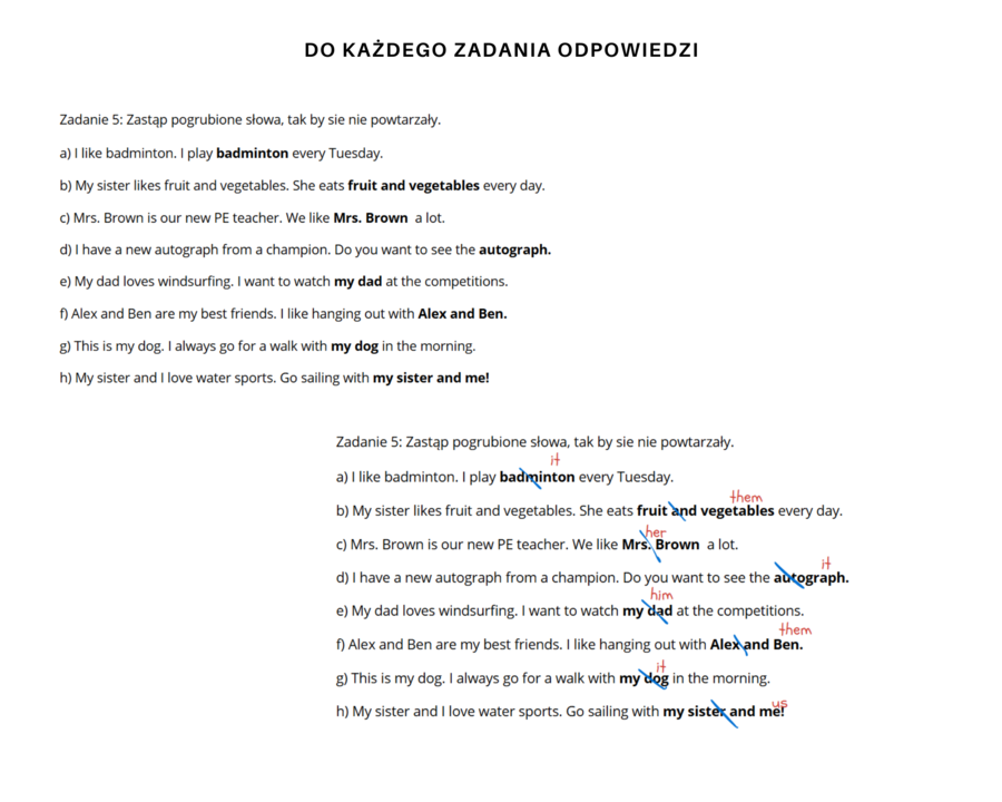 Gramatyka klasa 4: czasowniki z ing, zaimki osobowe w formie dopełnienia, zaimki pytające . Na podstawie podręcznika English Class A1 Unit 8