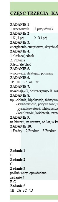 PRZED EGZAMINEM ÓSMOKLASISTY. Z BOHATERAMI ZEMSTY PRZYPOMINAMY WIADOMOŚCI Z ZAKRESU FLEKSJI