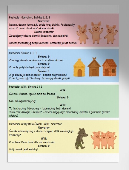 Tworzenie domowych teatrzyków z kartonów i kukiełek.