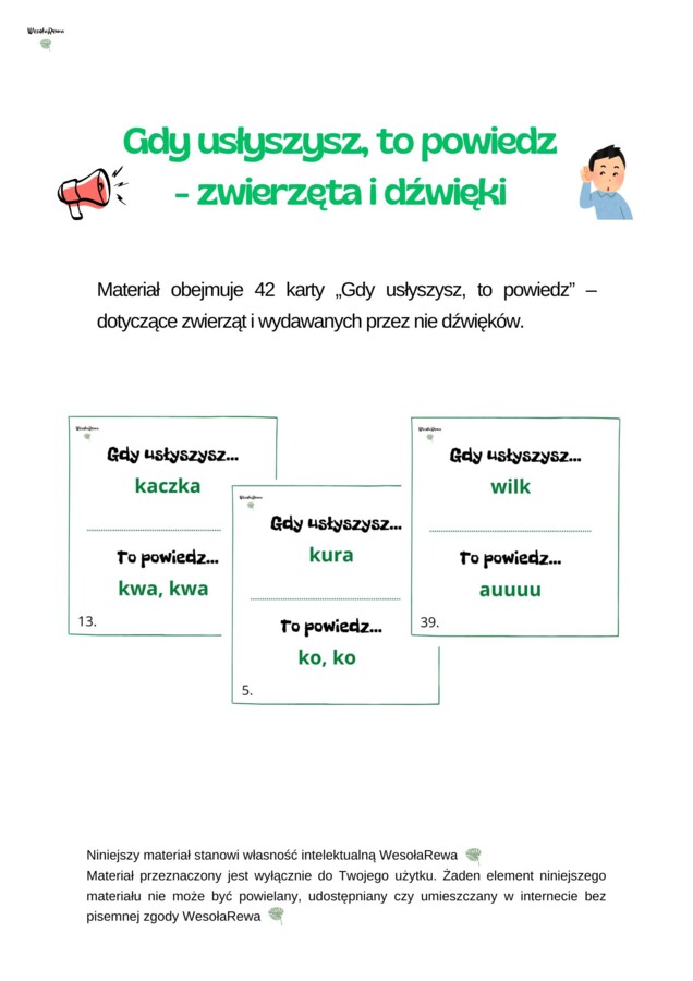 Gdy usłyszysz, to powiedz (Ja mam, kto ma)