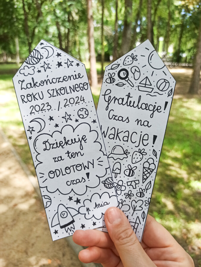 ZAKŁADKI Z OKAZJI ZAKOŃCZENIA ROKU SZKOLNEGO