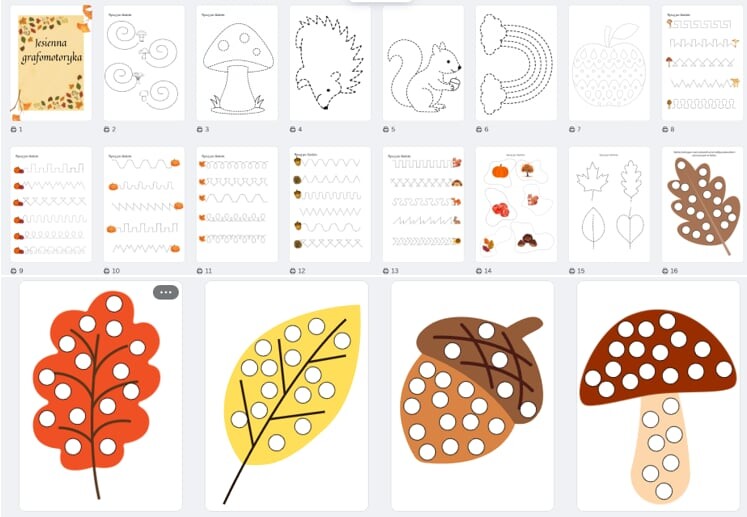 Jesienna grafomotoryka