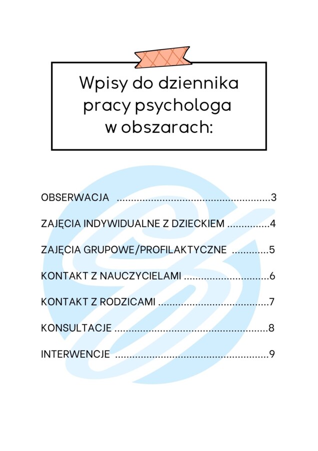 Psycholog w przedszkolu – przykładowe wpisy do dziennika