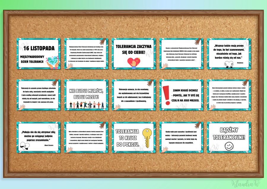 Międzynarodowy Dzień Tolerancji – gazetka szkolna (wersja 2)