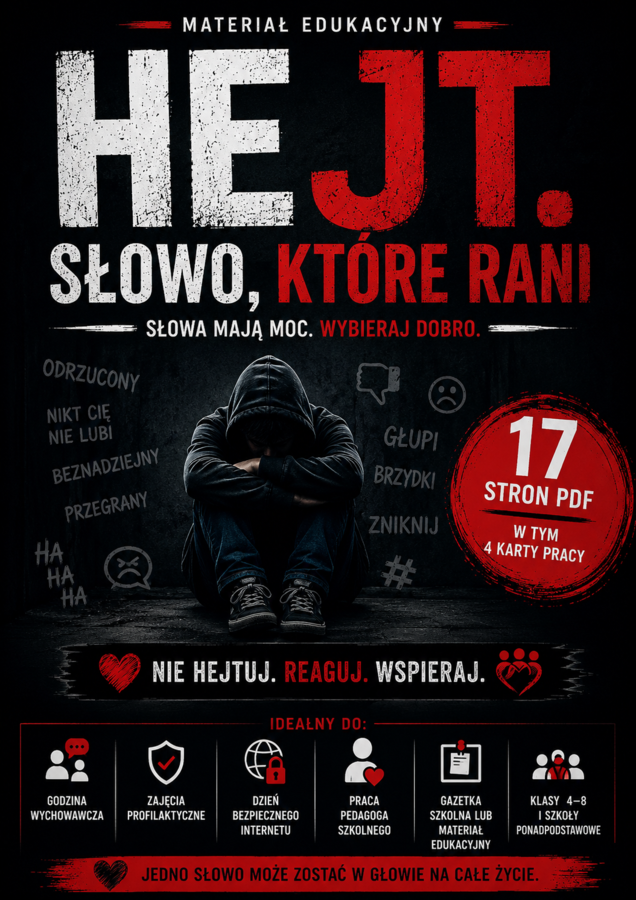 HEJT. Słowo, które rani – gotowy pakiet na godzinę wychowawczą i Dzień Bezpiecznego Internetu