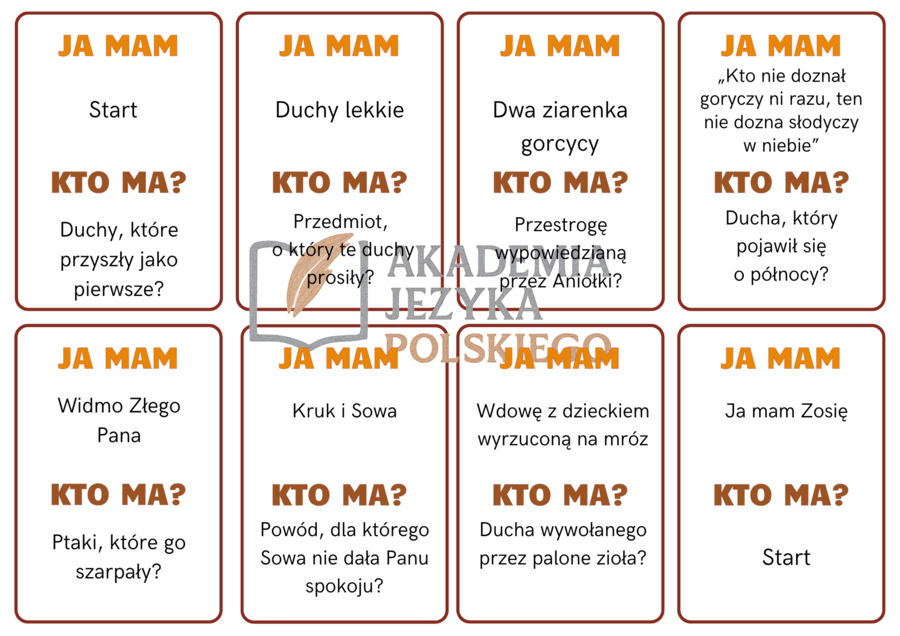 Gra karciane Dziady  cz II E8