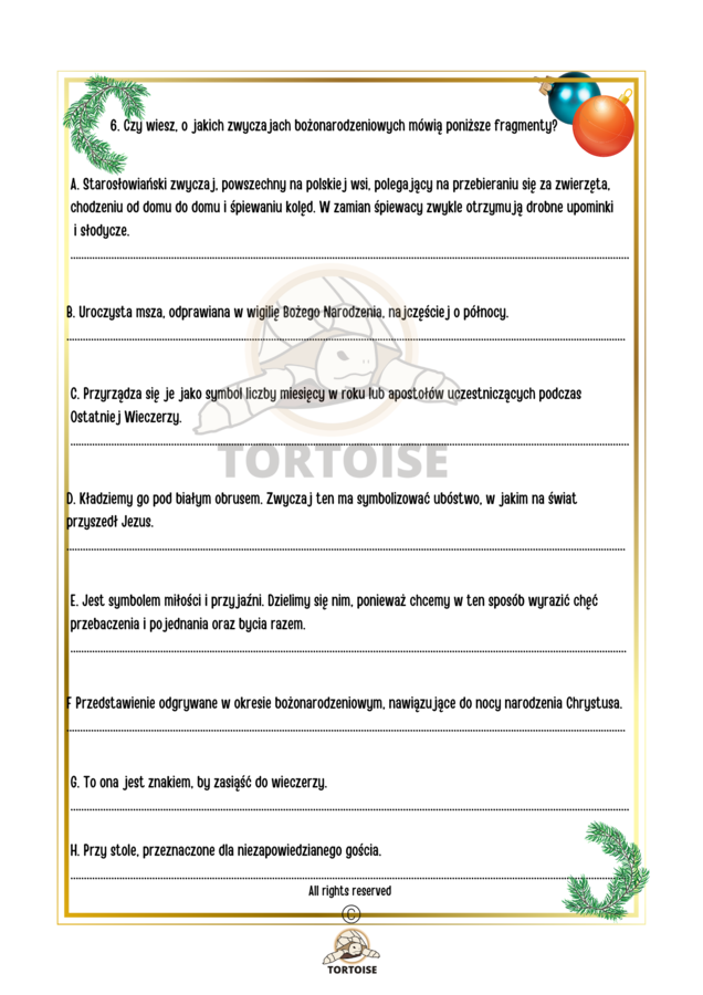 Boże Narodzenie - stacje zadaniowe
