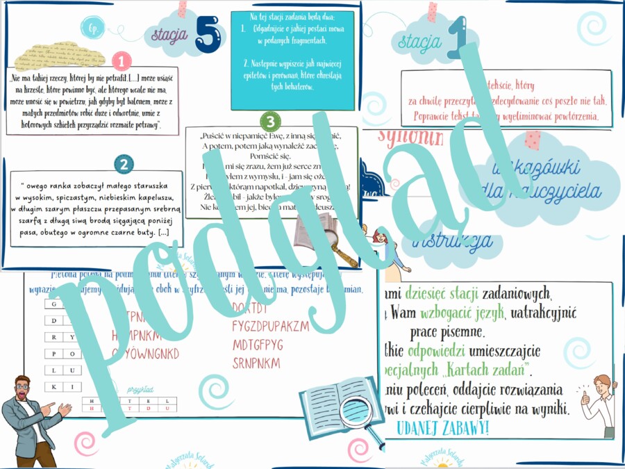 Wzbogacamy słownictwo- stacje zadaniowe