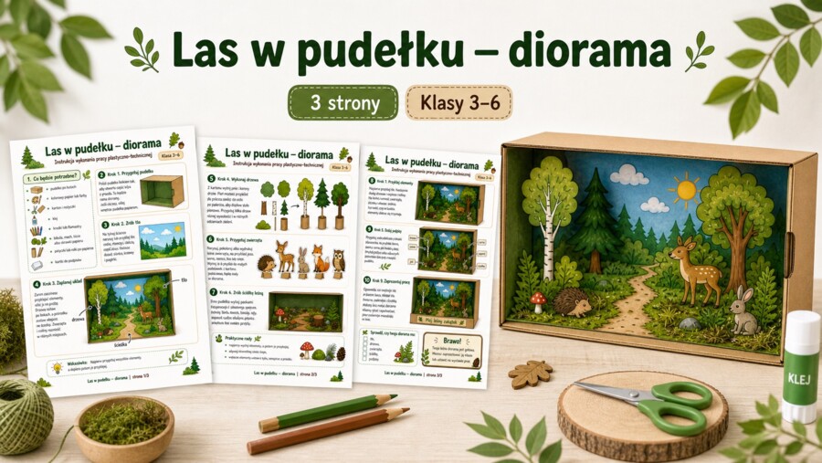 Las w pudełku — diorama