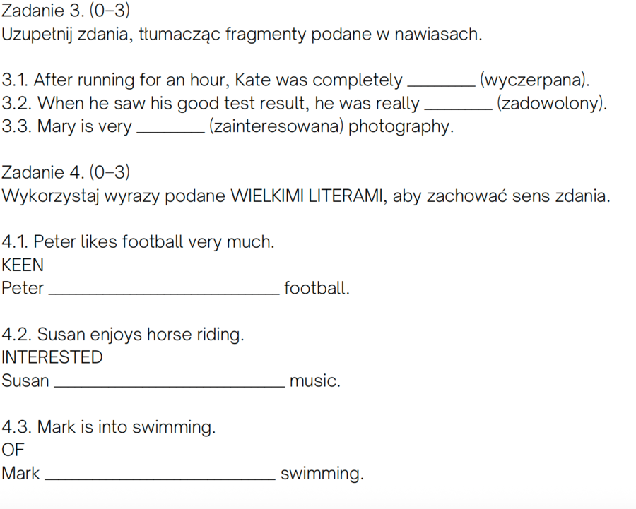 EGZAMIN ÓSMOKLASISTY - SŁOWNICTWO: CZŁOWIEK; SŁOWNICTWO W ZADANIACH EGZAMINACYJNYCH E8 - CZŁOWIEK, UNIT 1 CZŁOWIEK
