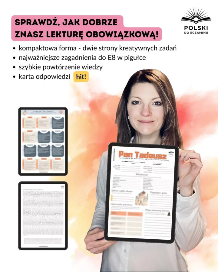Pan Tadeusz Adama Mickiewicza – Karta pracy do egzaminu ósmoklasisty