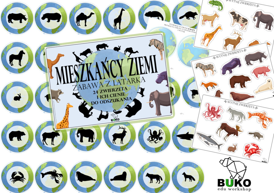 Mieszkańcy Ziemi - zabawa z latarką