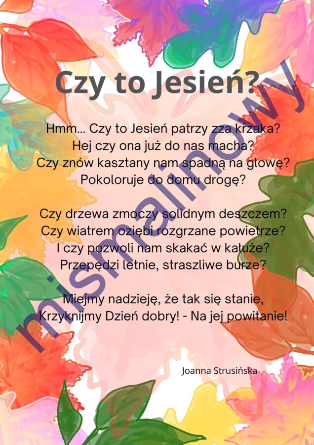 Wiersz o Jesieni