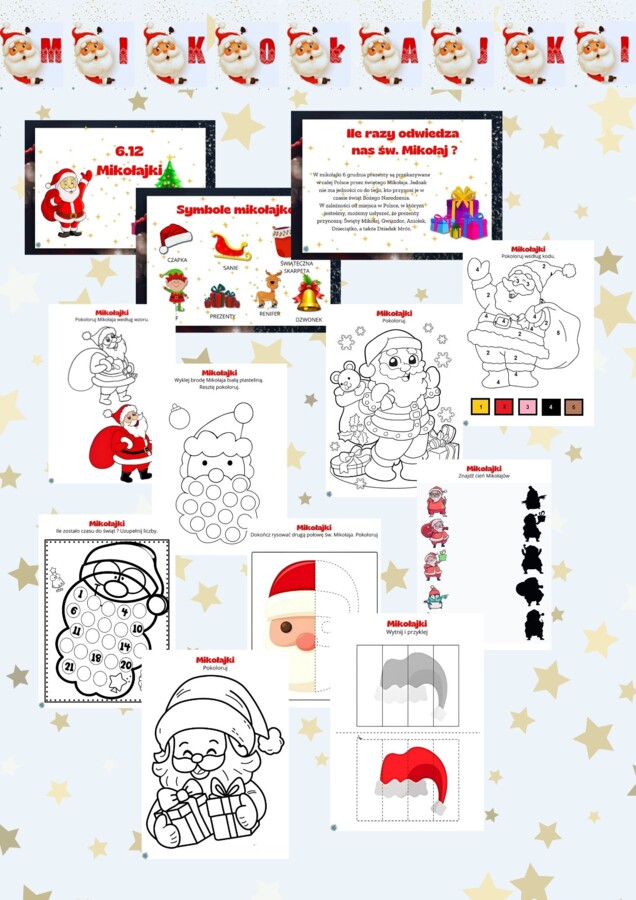 PAKIET MATERIAŁÓW NA GRUDZIEŃ WEDŁUG KALENDARZA ŚWIĄT I DNI NIETYPOWYCH.