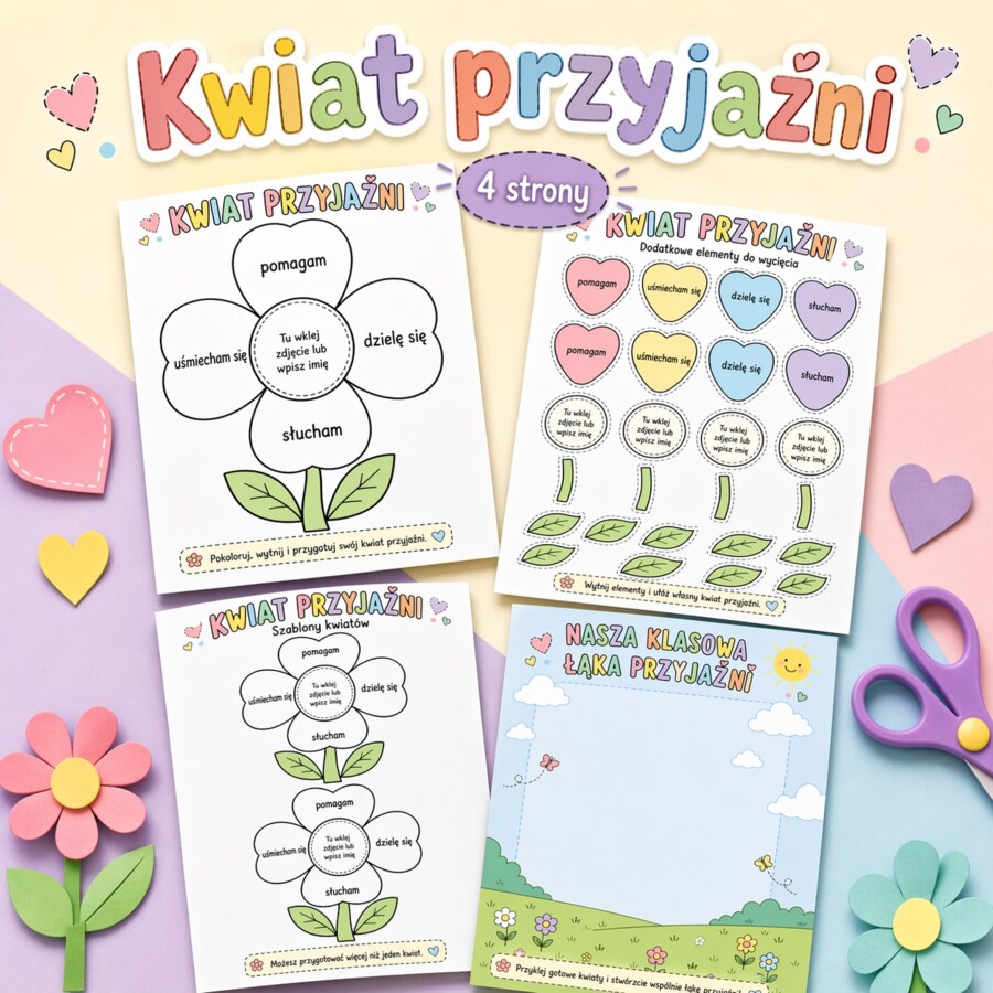 Kwiat przyjaźni - praca plastyczna