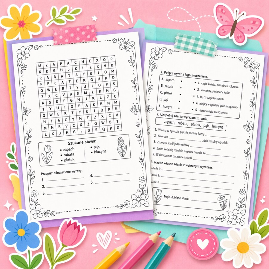 Wykreślanka wiosennych pojęć