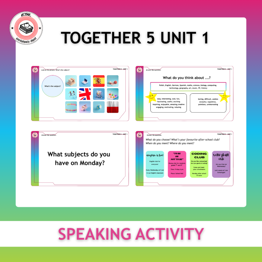 Together 5 Unit 1 - speaking activity