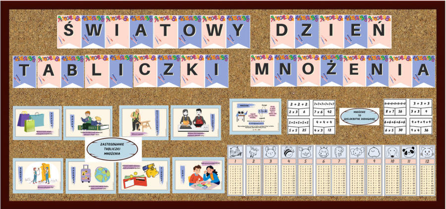Gazetka - Światowy Dzień Tabliczki Mnożenia.