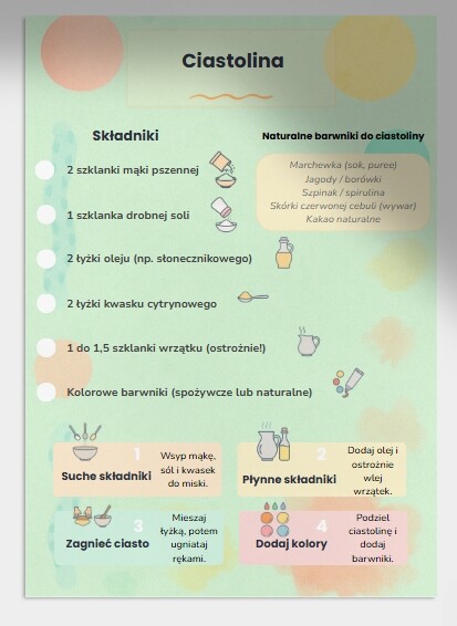 Zabawy sensoryczne: masa solna, ciastolina, kolorowy ryż.