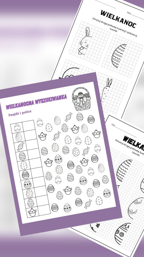 Wielkanoc karty pracy