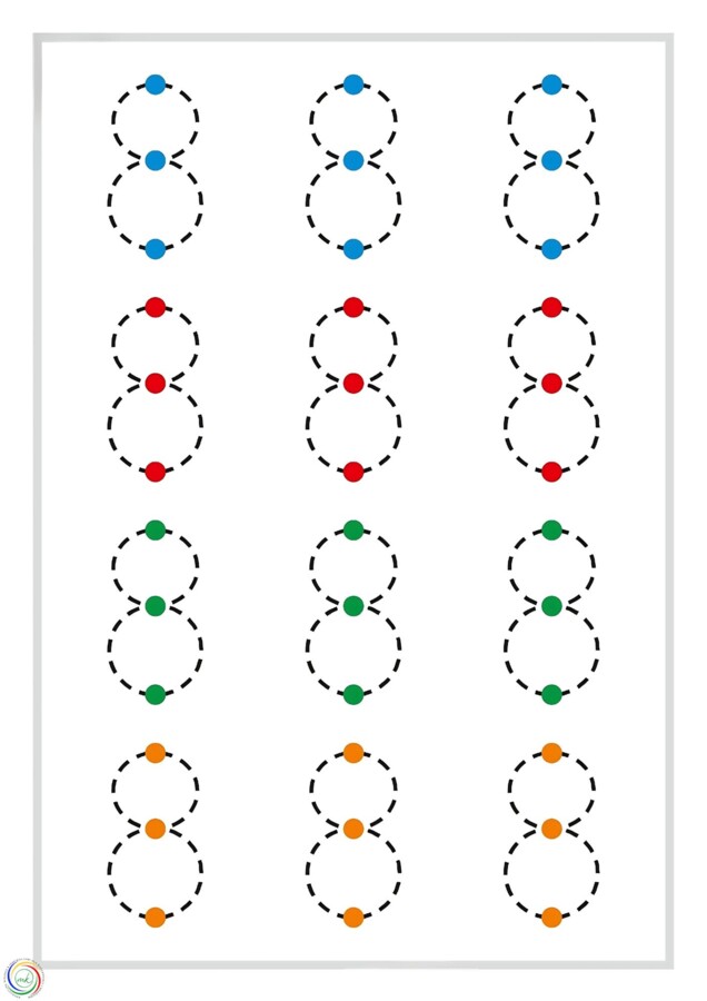 ĆWICZENIA GRAFOMOTORYCZNE. CYFRY.