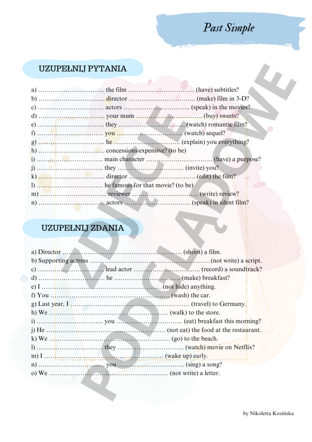 Brainy 7 unit 1 karty pracy z gramatyką oraz mailem