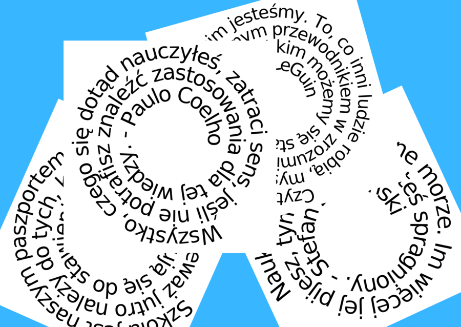 CYTATY w spirali - szkoła, nauka, książka