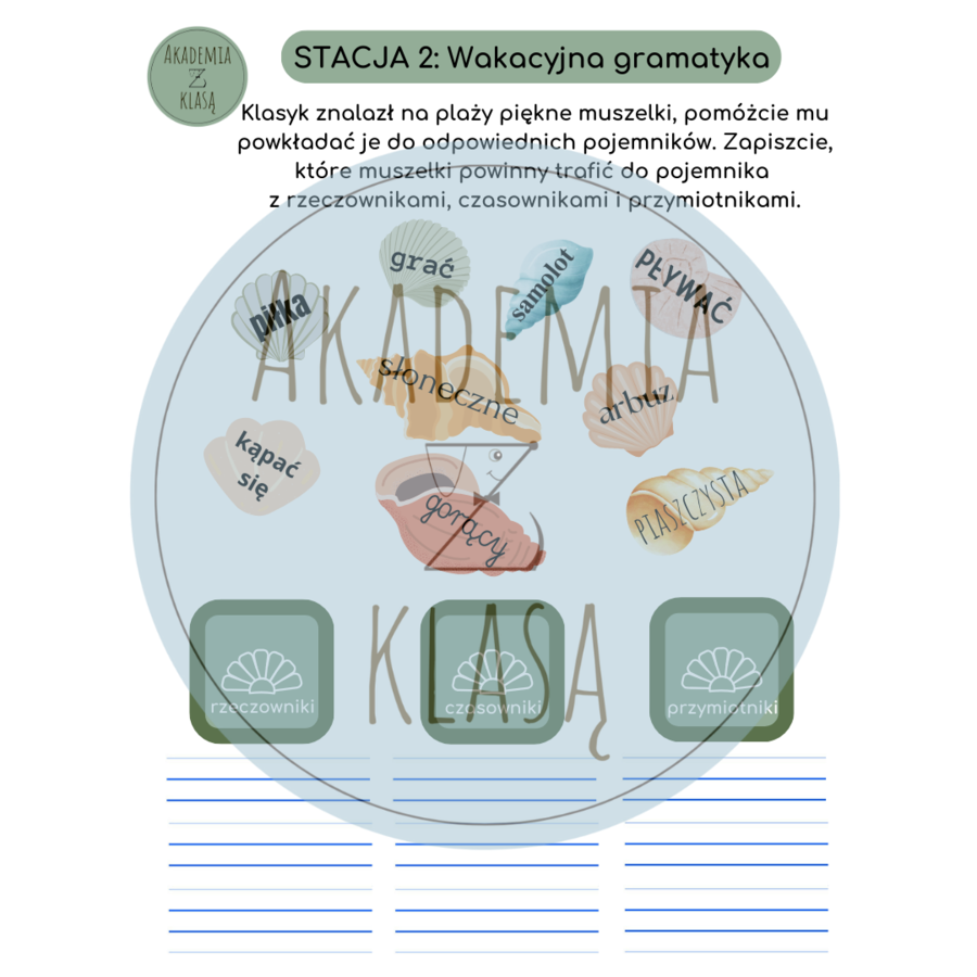 5 STACJI ZADANIOWYCH dla kl.3 – WAKACYJNA PRZYGODA Z KLASYKIEM