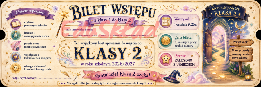 🎟️ Bilety wstępu do następnej klasy