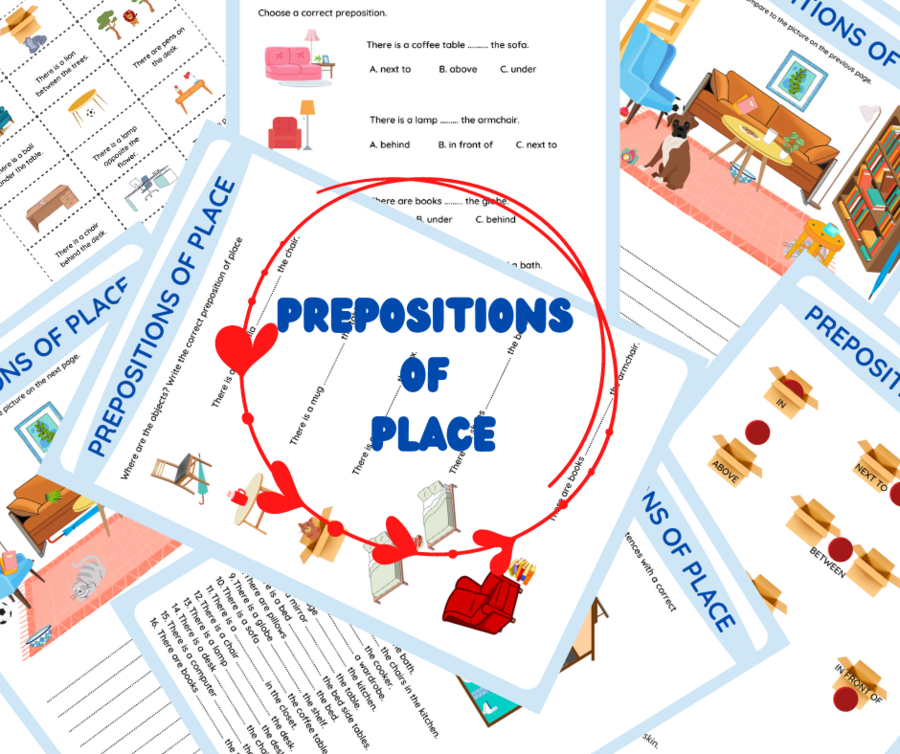 Zaimki miejsca / Prepositions of place