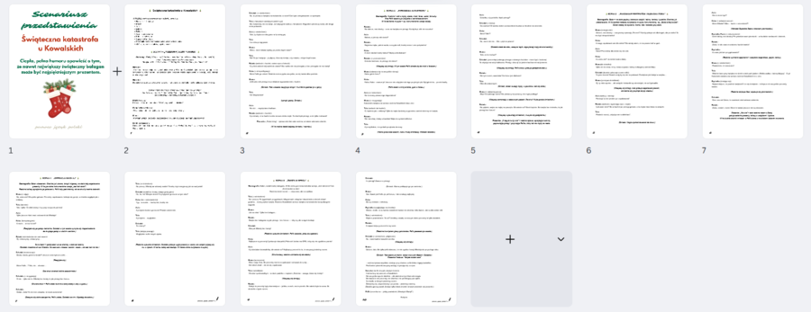 scenariusz przedstawienia świątecznego, świeckie "jasełka"