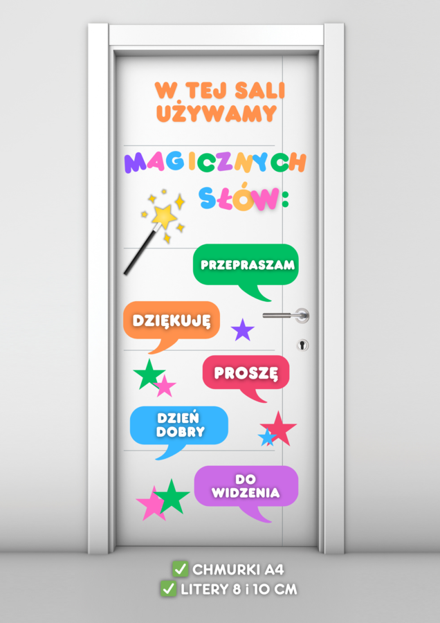 MAGICZNE SŁOWA - Dekoracja/gazetka