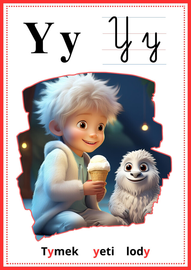 Litery - plansze pokazowe, karty pracy - do samodzielnego wydruku