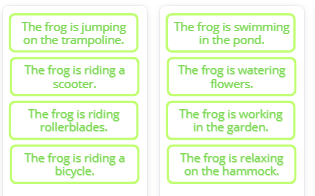 Spring activities with a cute frog