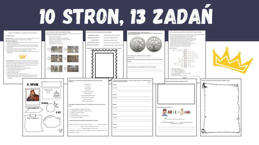 Bolesław Chrobry i początki Królestwa Polskiego - karty pracy/ pomoc dla nauczycieli