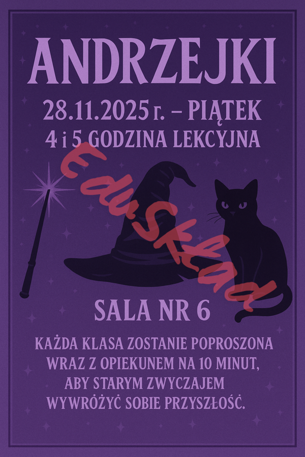 🪄 Andrzejkowa Strefa Wróżb – zestaw plakatów i wróżb dla szkoły