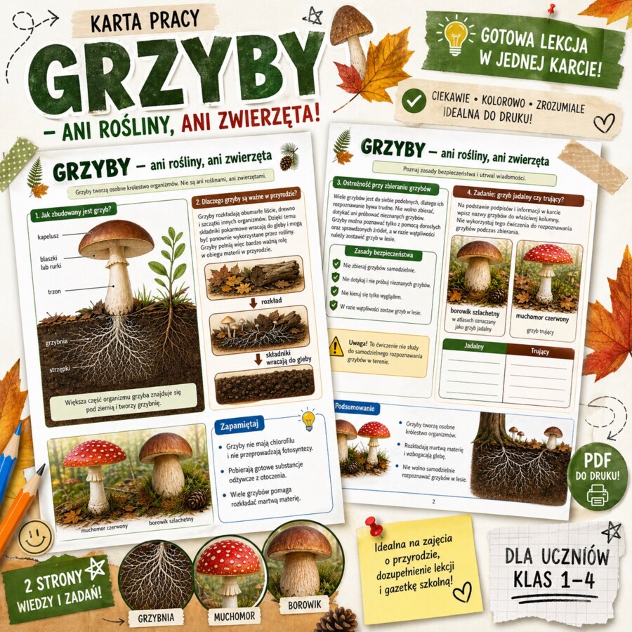 Grzyby - ani rośliny ani zwierzęta