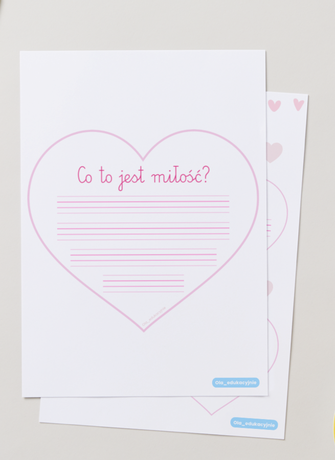 Walentynki - karty pracy