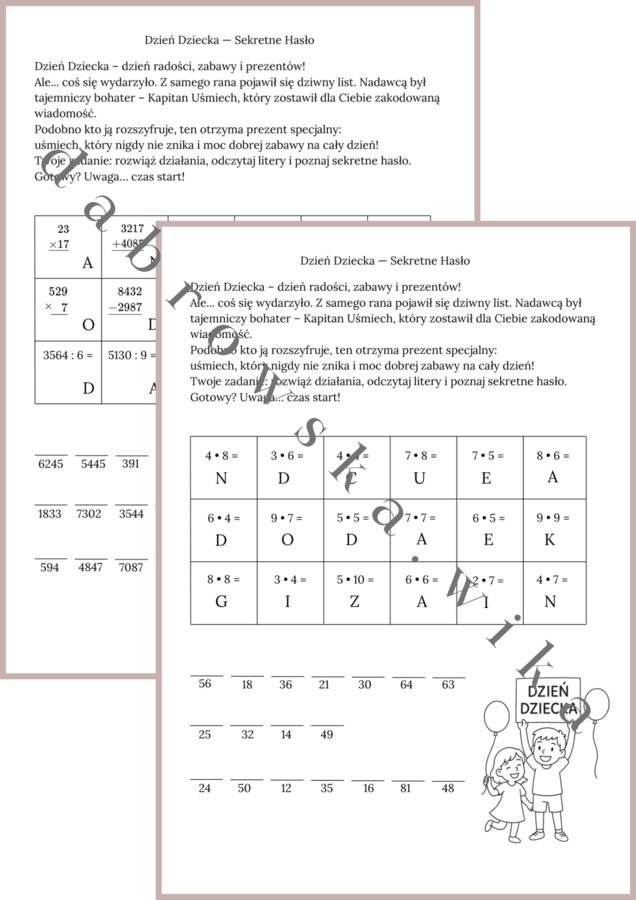 Dzień Dziecka – Sekretne Hasło